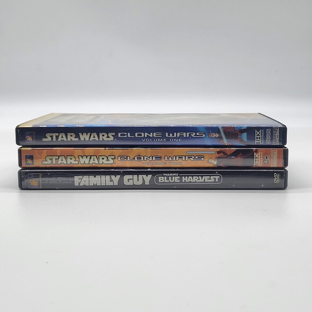 Star Wars Clone Wars DVD Lot Blue Harvest Animated Collection 3 Movies - Picture 3 of 6